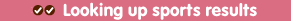 Looking up Sports Results